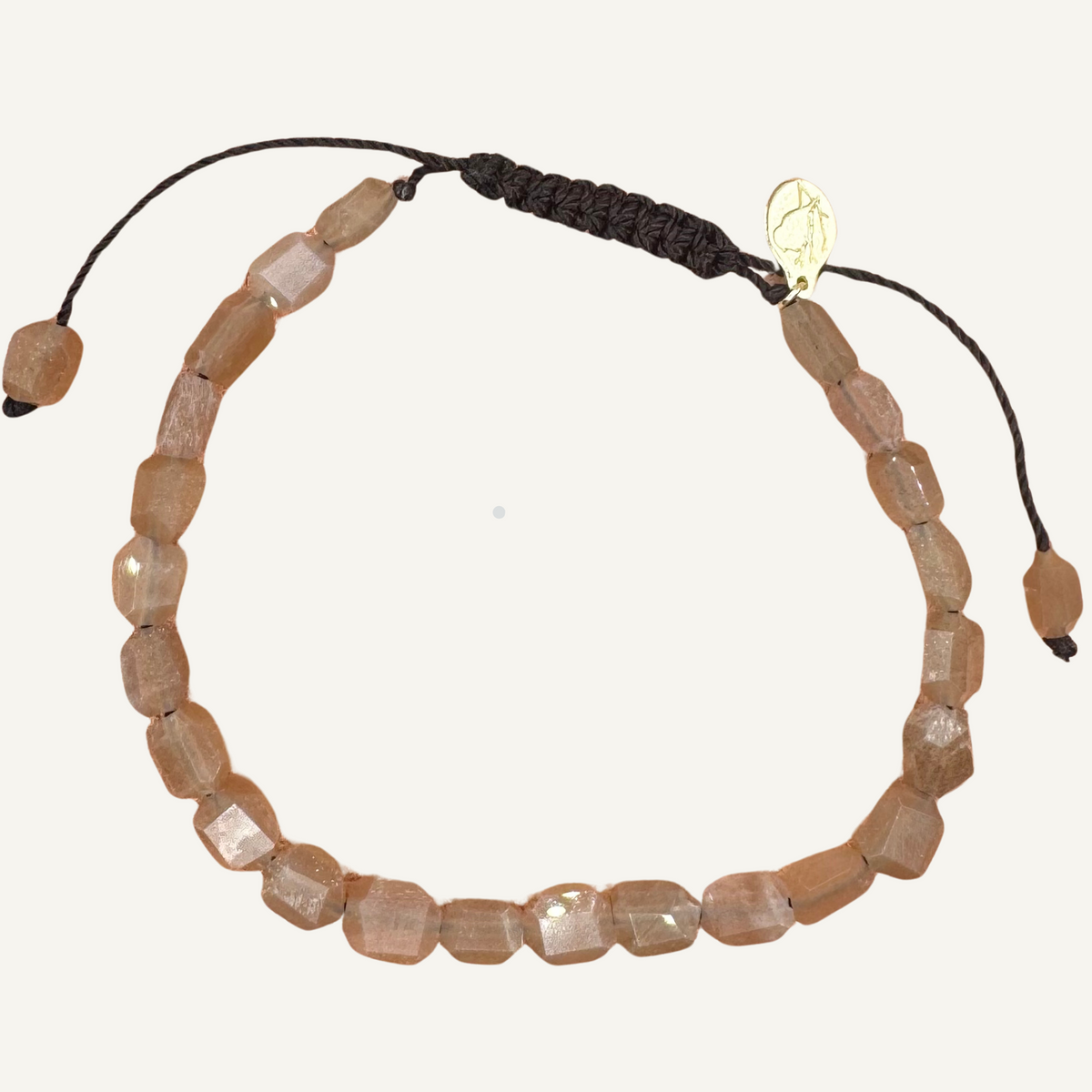 Chocolate Moonstone Nugget adjustable bracelet