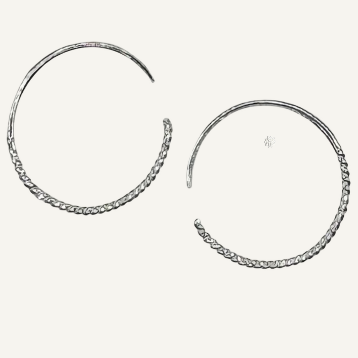 Sterling silver half twist earrings