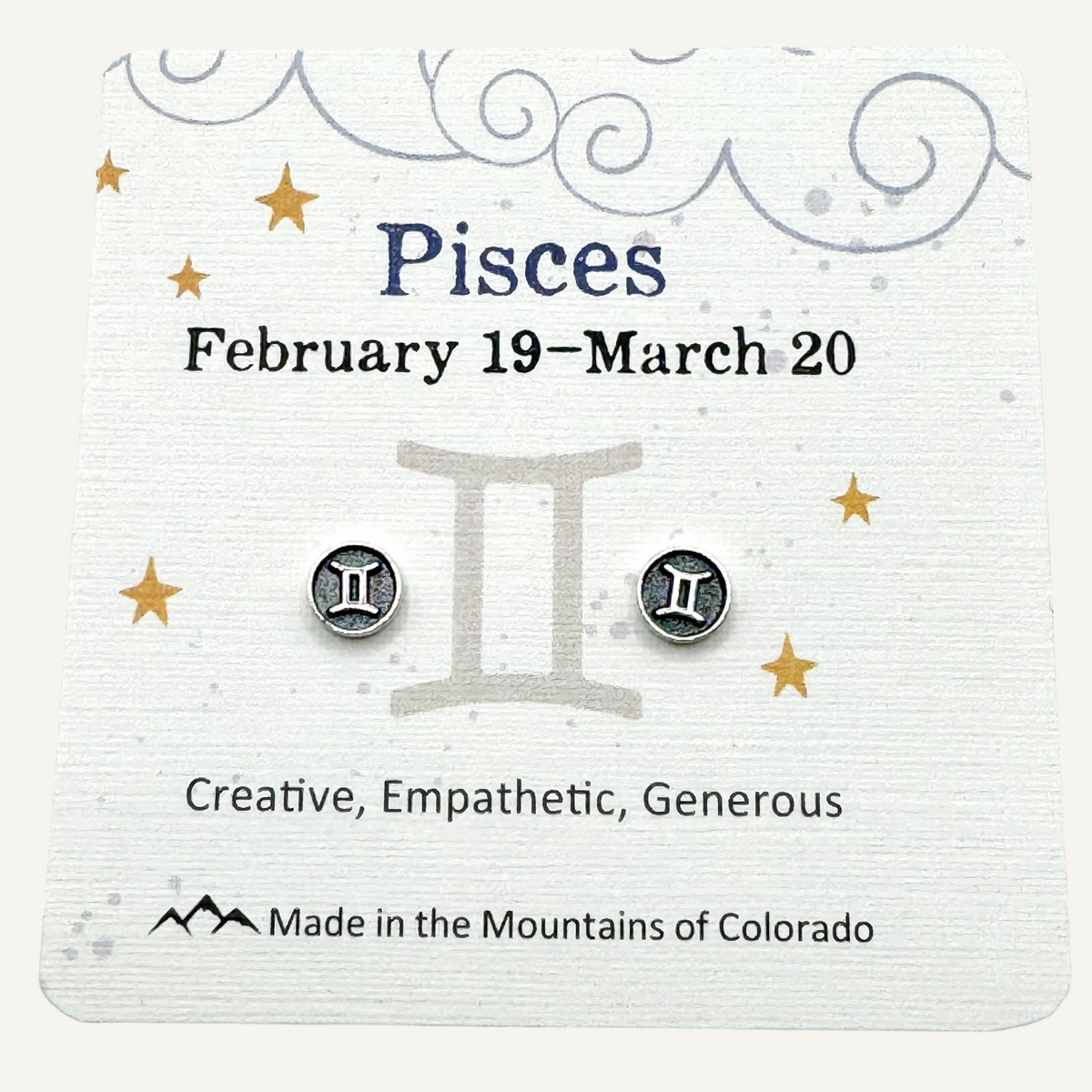 Pisces Sterling Studs