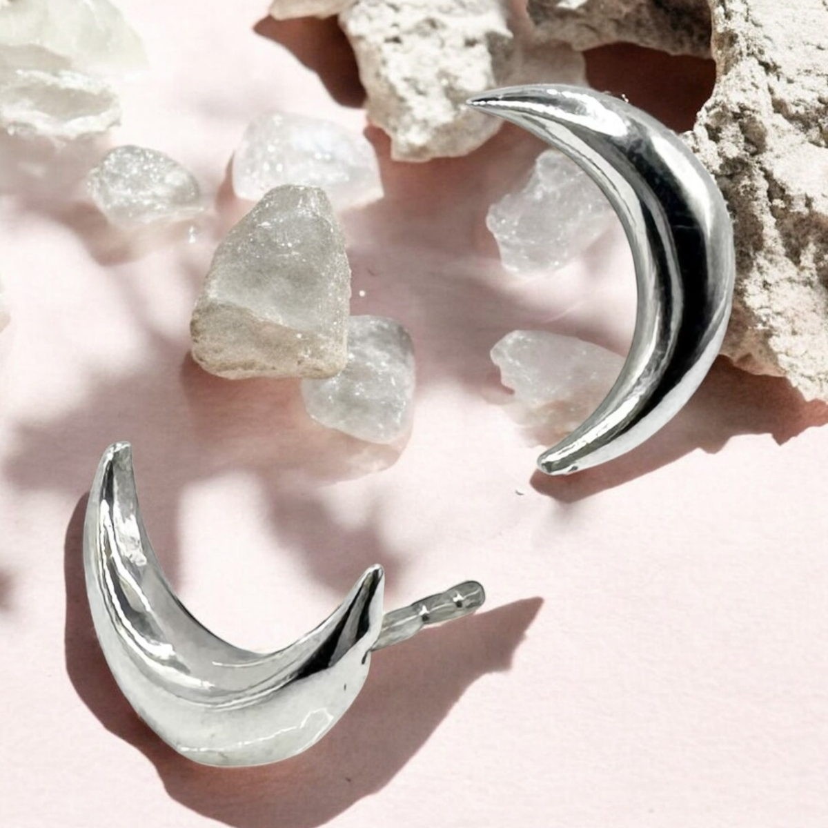 Celestial Moon stud earrings