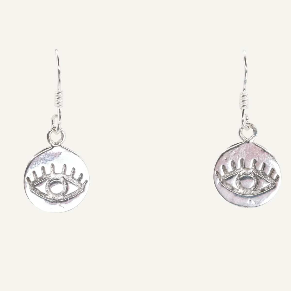 Sterling evil eye protection earrings